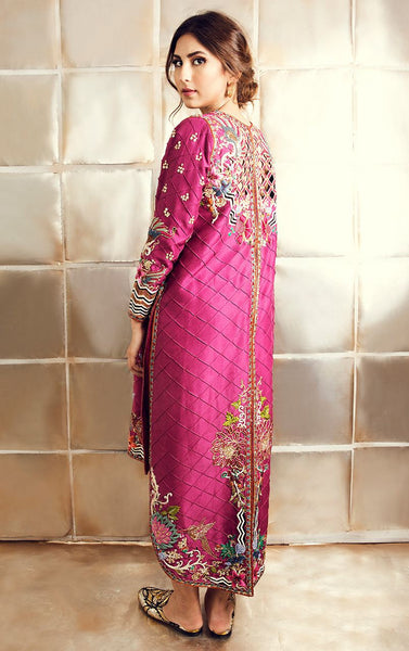 Purple Color Jacket Suit with Pakistani Pant