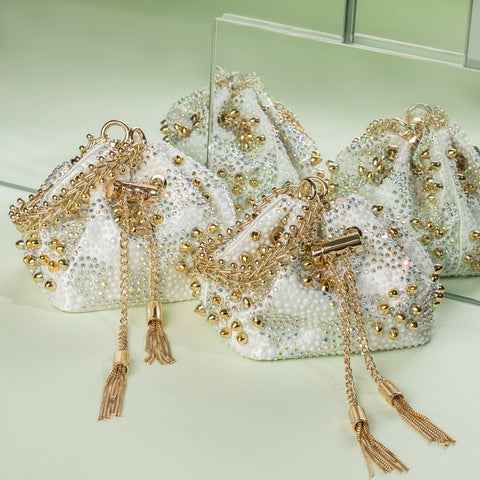 Daisy Mini Bag In Pearl White Color