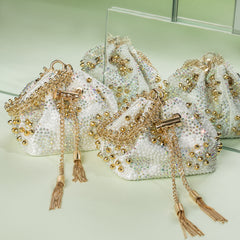 Daisy Mini Bag In Pearl White Color