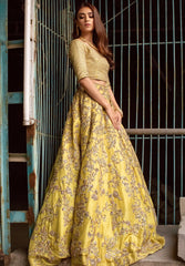 Yellow Color Wedding/Haldi Lehenga