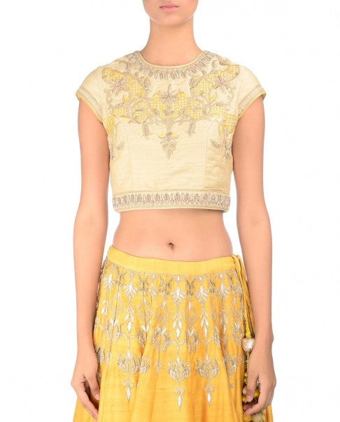 Yellow Gotta Patti Lehenga Set
