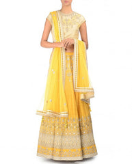 Yellow Gotta Patti Lehenga Set