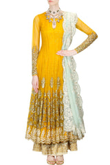 Yellow Wedding Anarkali
