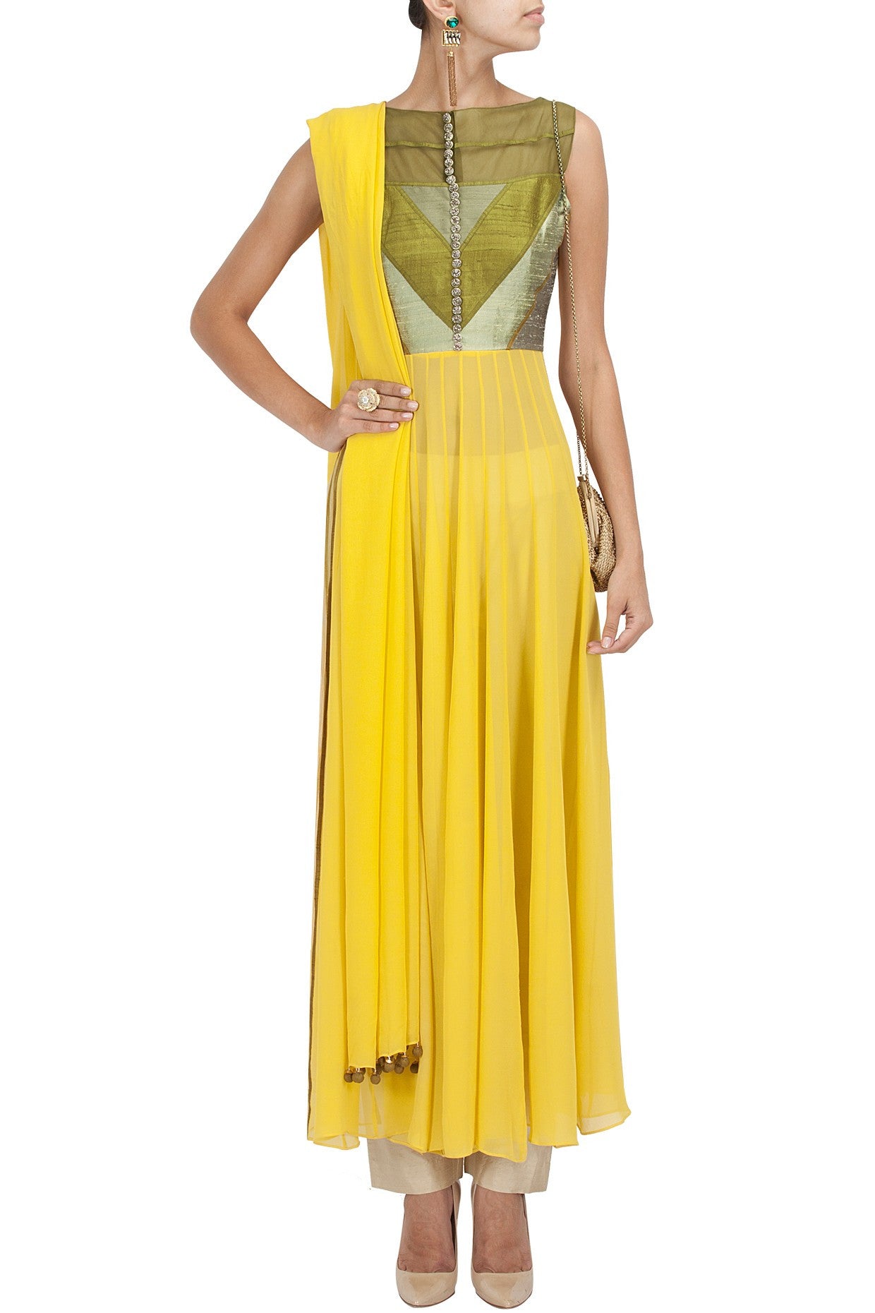 Yellow Color Designer Anarkali