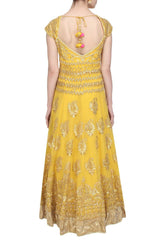 Yellow Gotta Patti Anarkali