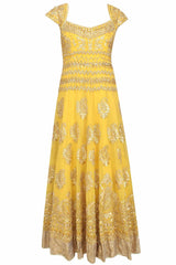 Yellow Gotta Patti Anarkali