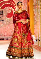 Fuschia Pink Wedding Lehenga in Zardozi Embroidery by Panache Haute Couture