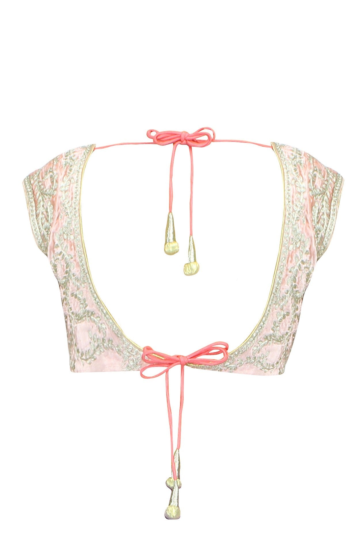 Peach colour embroidered blouse