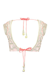 Peach colour embroidered blouse
