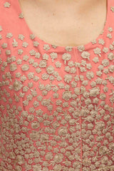 Aneesh Aggarwal coral pink lehenga