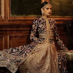 Deep Blue Colour Jacket Lehenga
