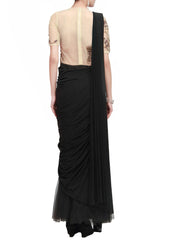 Black color saree gown