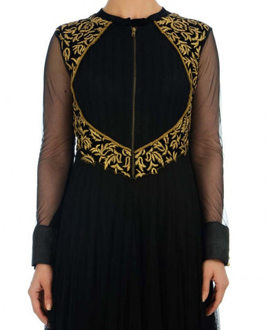 Black color anarkali gown