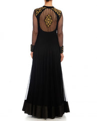 Black color anarkali gown