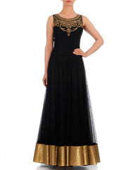 Black color anarkali Indo-Western gown