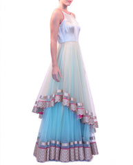 Sky blue stunning lehenga