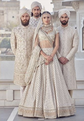 Off-White Color Wedding Lehenga