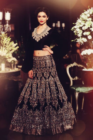 Deep Blue Color Wedding Lehenga