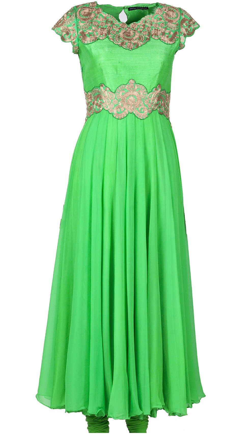 Light green color long anarkali