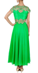 Light green color long anarkali