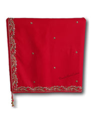 Tomato red colour velvet shawl / Dupatta