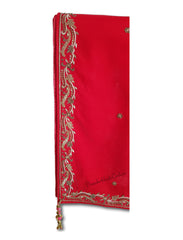 Tomato red colour velvet shawl / Dupatta