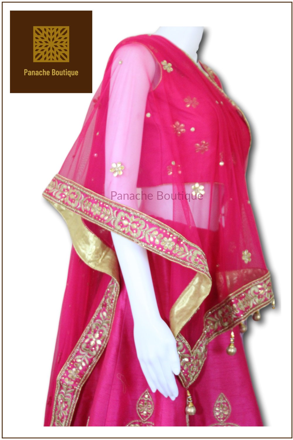 Dark Pink Colour Gotta Patti Lehenga Choli
