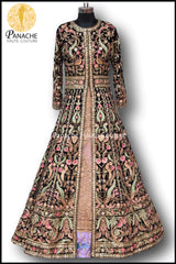 Deep Blue Colour Jacket Lehenga