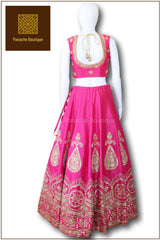 Dark Pink Colour Gotta Patti Lehenga Choli