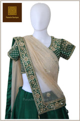 Emerald Green Zardozi Lehenga Choli