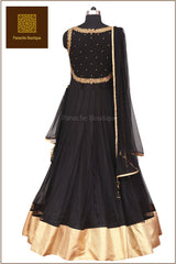 Black Colour Floor Length Anarkali