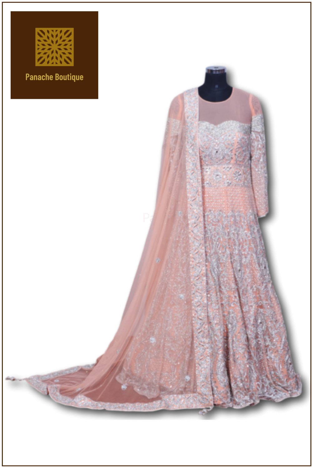 Blush Peach Wedding Gown