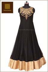 Black Colour Floor Length Anarkali