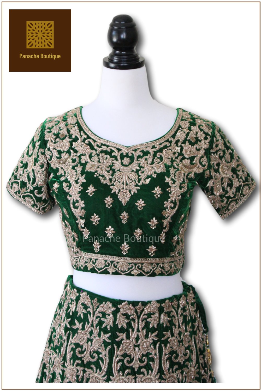 Emerald Green Colour Wedding Lehenga