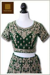 Emerald Green Colour Wedding Lehenga