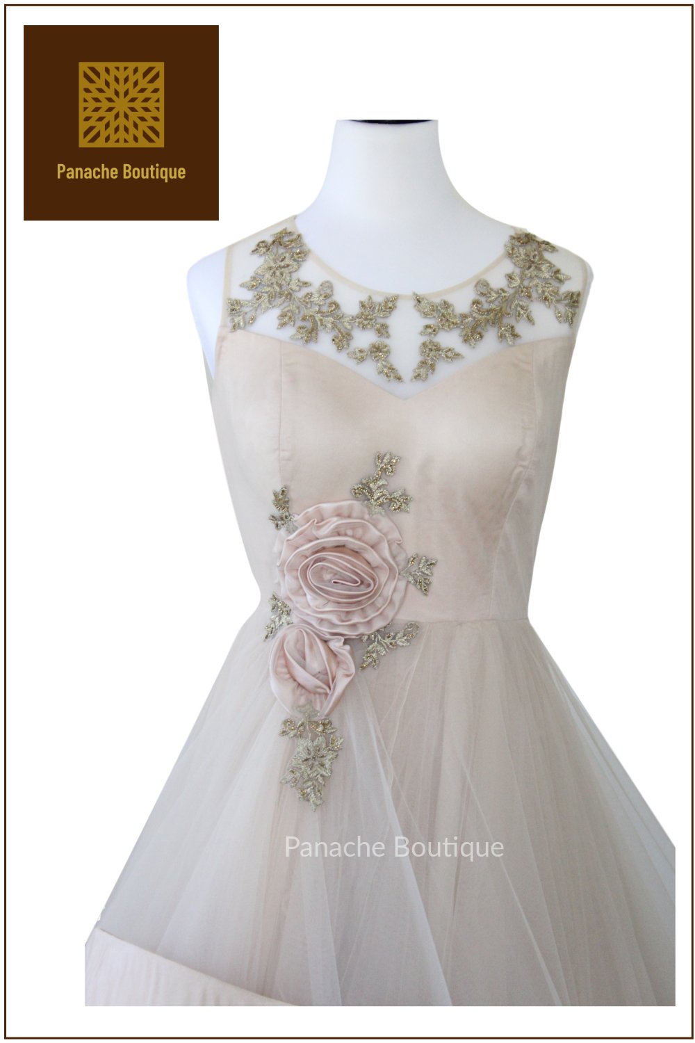 Champagne Colour Indo Western Gown