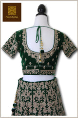 Emerald Green Colour Wedding Lehenga