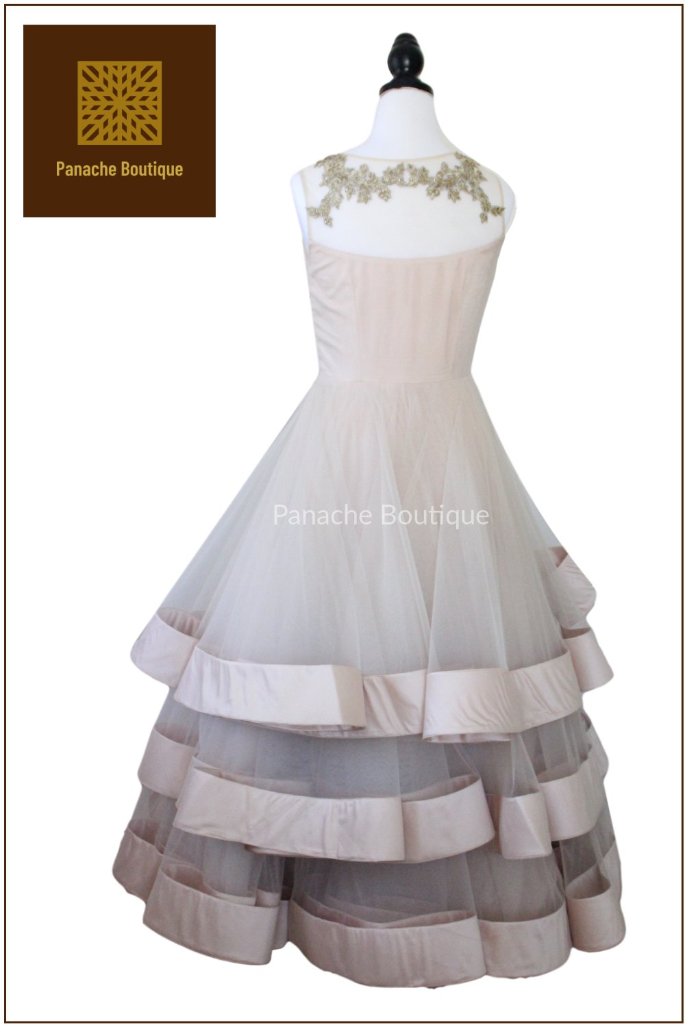 Champagne Colour Indo Western Gown