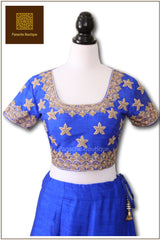 Bright Blue Colour Wedding Lehenga