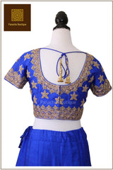 Bright Blue Colour Wedding Lehenga