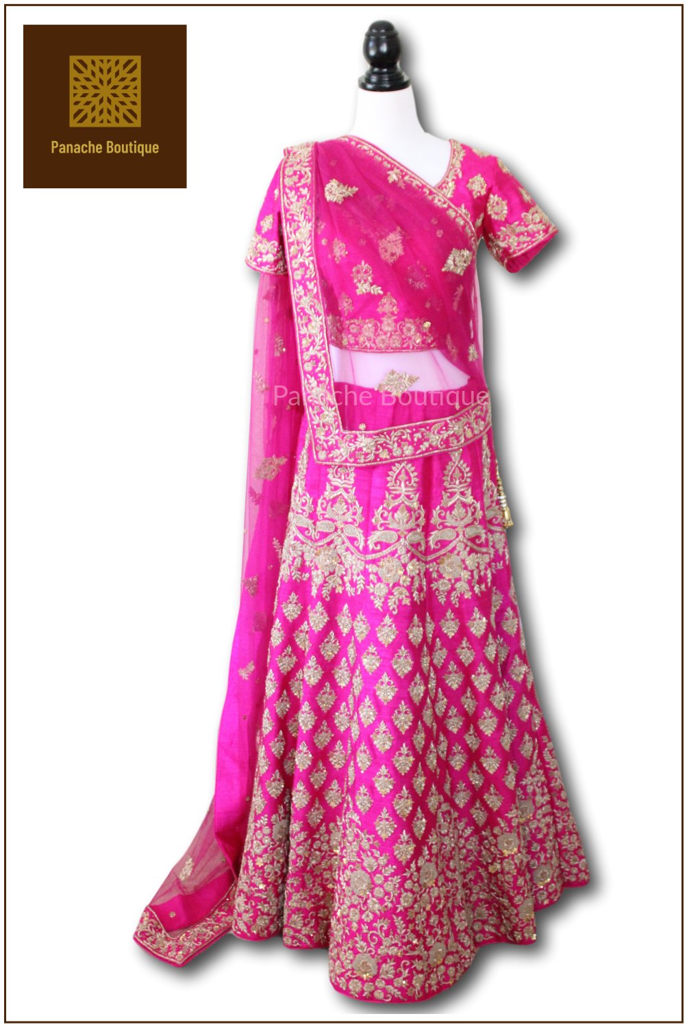 Rani Pink Colour Wedding Lehenga