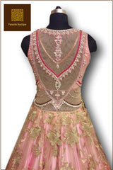 Pink Ombre Floor Length Gown