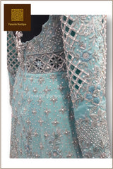 Mint Green Colour Wedding Lehenga