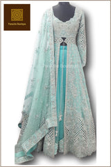 Mint Green Colour Wedding Lehenga