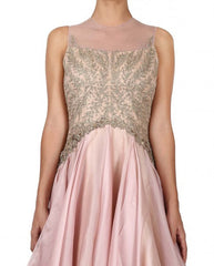 Pink Gown in Organza Silk