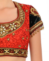 Red colour bridal lehenga choli
