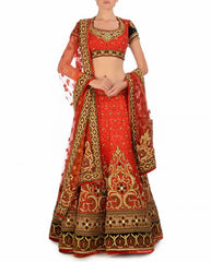Red colour bridal lehenga choli