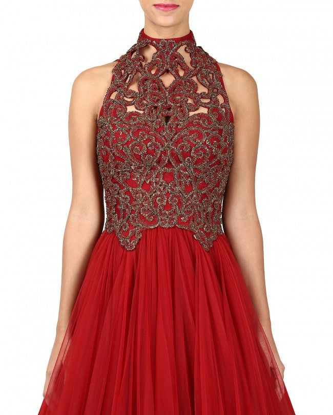 Red Gown from Shantanu & Nikhil Collection