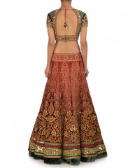 Rust shaded bridal lehenga choli