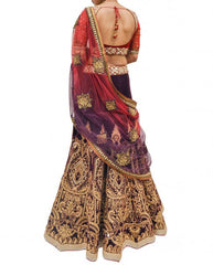 Dark Purple Wedding Lehenga